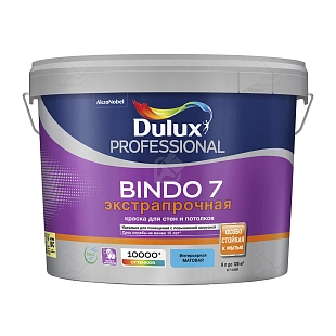 Краска для стен и потолков латексная экстрапрочная Dulux Professional Bindo 7 матовая база BC 9 л.