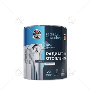 Эмаль для отопительных приборов акриловая Dufa Радиаторы отопления глянцевая супербелая 0,75 л