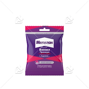 Клей обойный для виниловых обоев Метилан Винил Премиум с индикатором 100 г