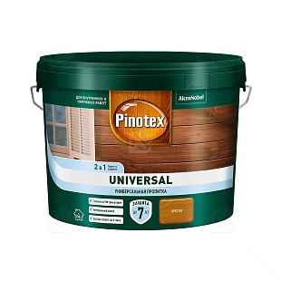 Pinotex Universal 2 в 1 универсальная пропитка для древесины Орегон 9 л